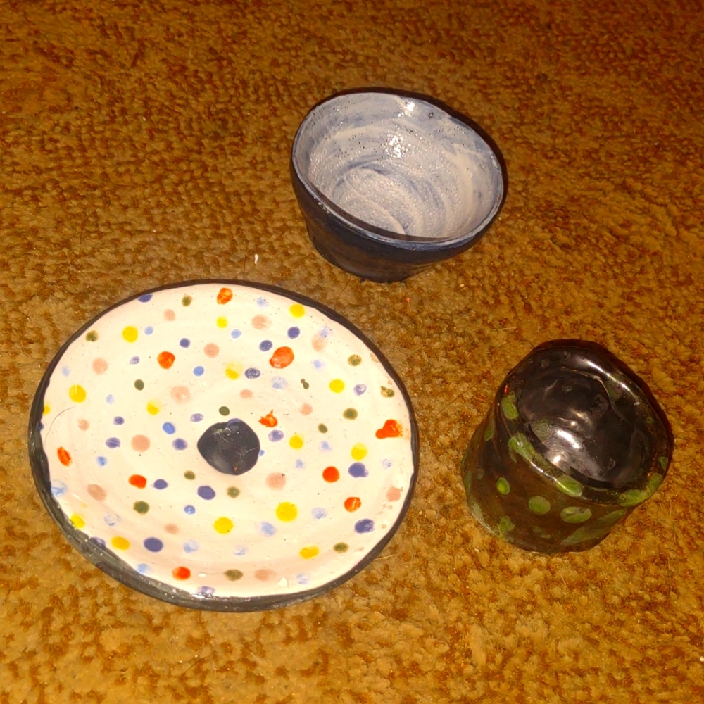 Ceramic miniature tea set